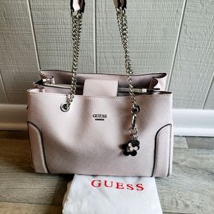 GUESS Logo Signature Light Pink Handbag W/Dust